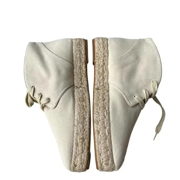 Tory Burch Rios Lace up espadrille canvas size 7.5 new - Picture 3 of 7